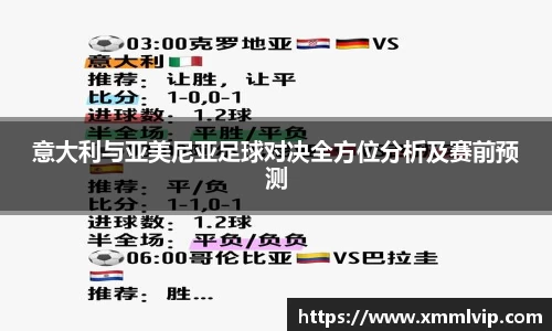 意大利与亚美尼亚足球对决全方位分析及赛前预测